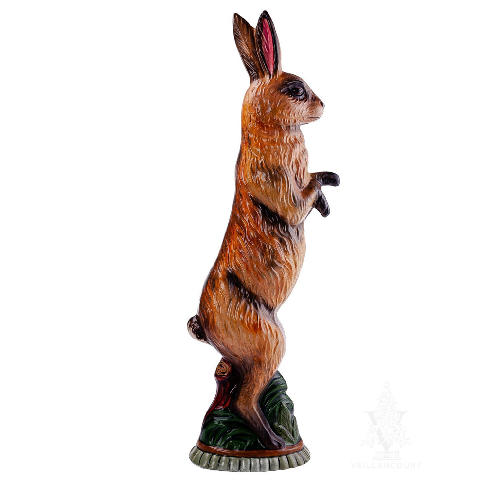 Vaillancourt Chalkware Tall Brown Rabbit