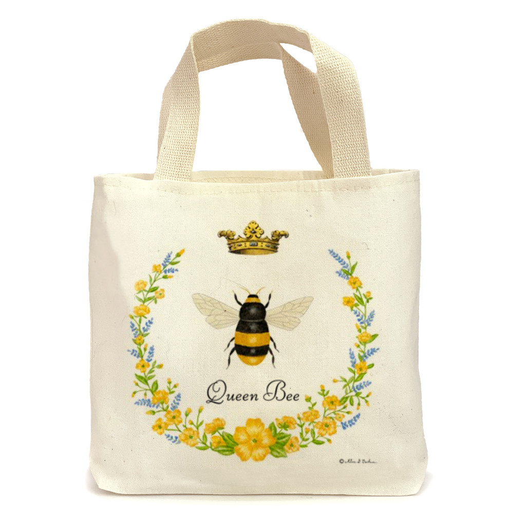 Mini Canvas Gift Tote - Queen Bee Floral | The Shops at Colonial Williamsburg
