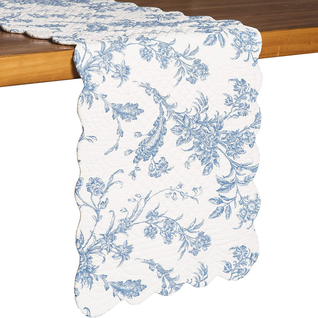 WILLIAMSBURG Bleighton Blue Table Runner | The Shops at Colonial Williamsburg