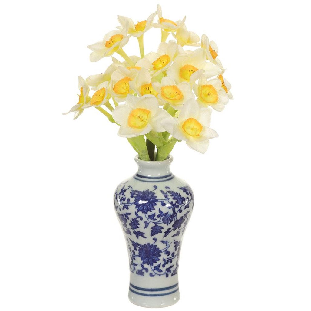 Daffodils in Blue & White Vase | The Shops at Colonial Williamsburg