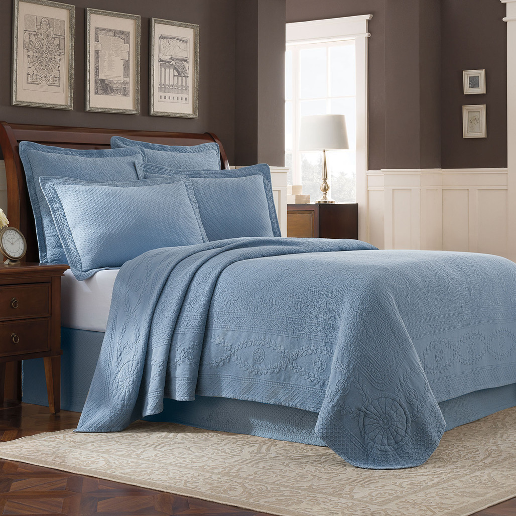 WILLIAMSBURG Abby Blue Matelassé Bedding Collection | The Shops at Colonial Williamsburg