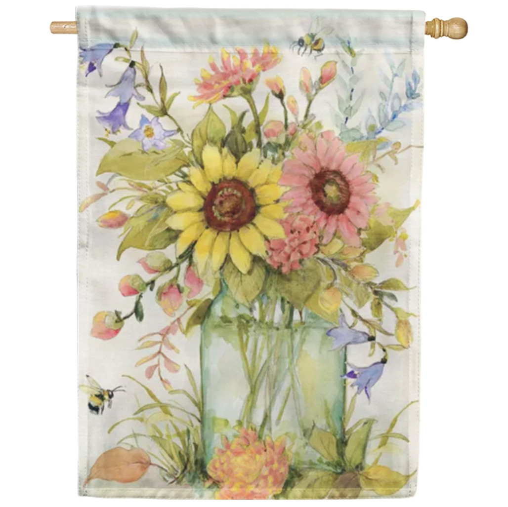 Bees & Bouquets Spring House Flag | The Shops at Colonial Williamsburg