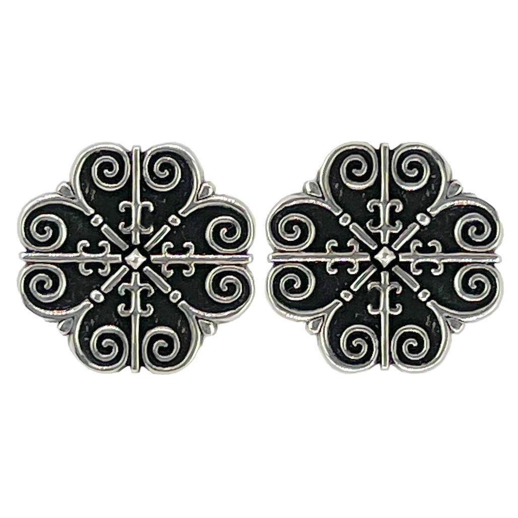 Abby Heart Quatrefoil Sterling Silver Post Earrings | The Shops at Colonial Williamsburg