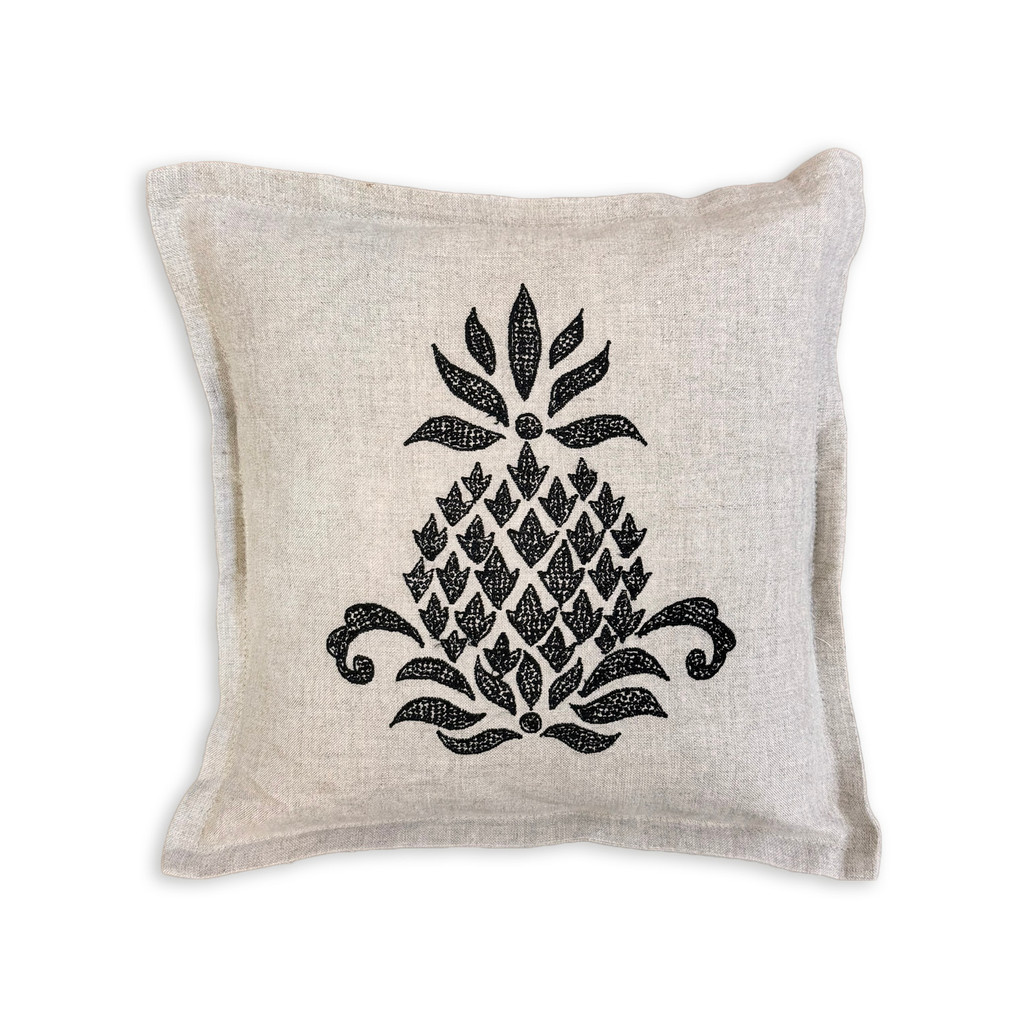 CRAFT & FORGE "Pineapple" Embroidered Pillow by Taylor Linens | The Shops at Colonial Williamsburg
