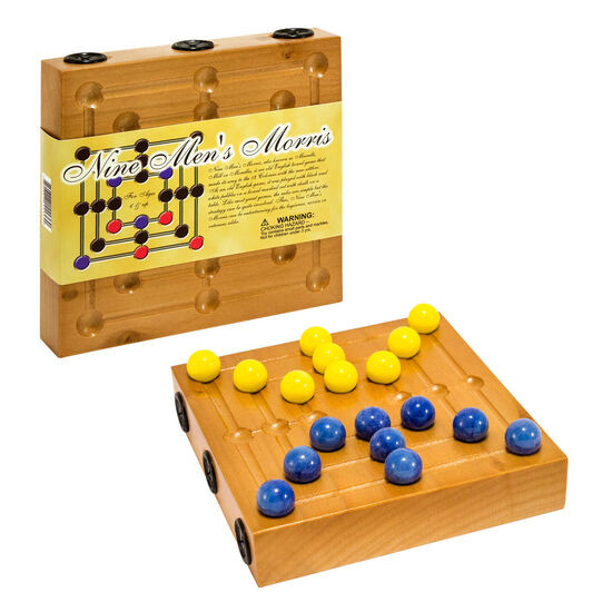 Nine Men's Morris Wooden Travel Game