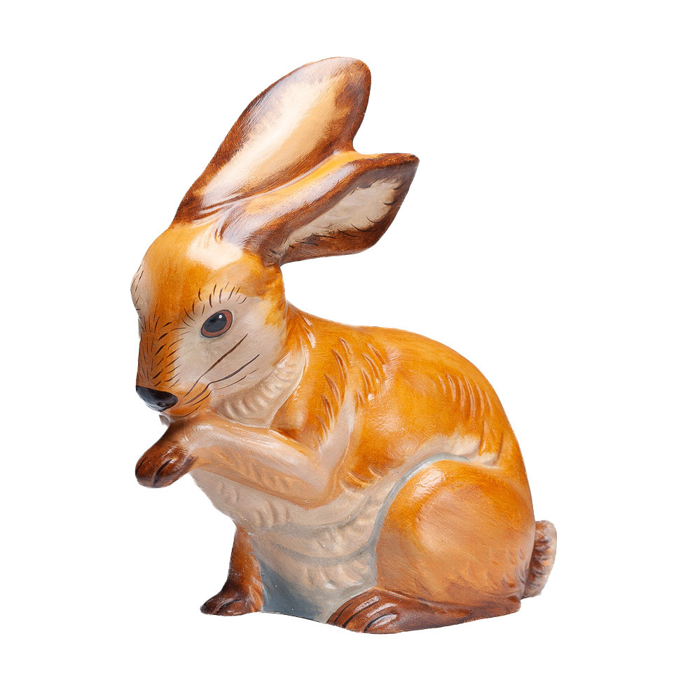 Vaillancourt Chalkware Rabbit Licking Paw