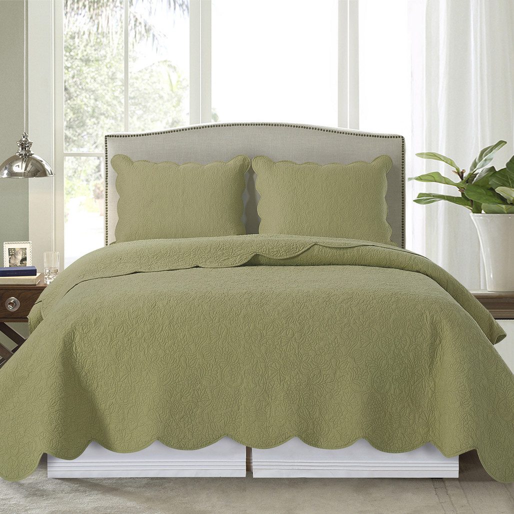 アクセサリー CAREERING QUILT 701 (SV) pierce WILLIAMSBURG Christiana Quilt Set - Sweat Pea Green