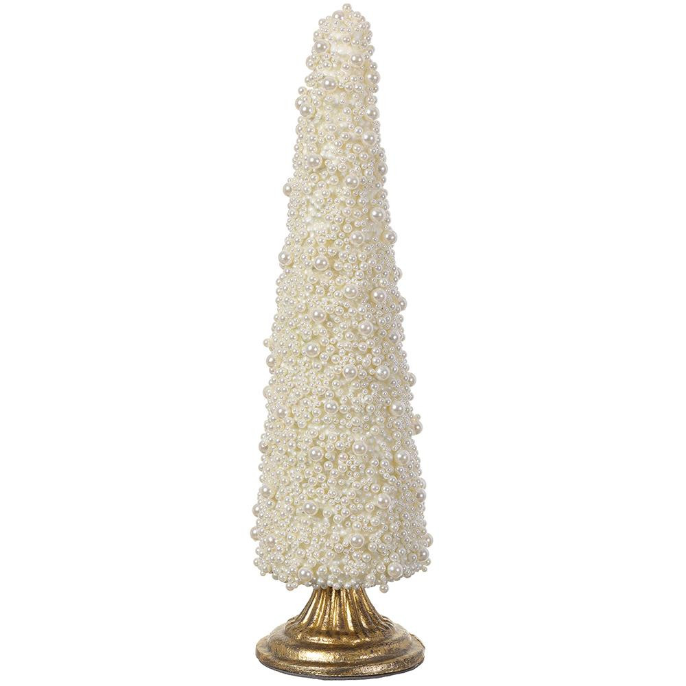 Beaded Pearl Topiary Holiday Decoration 15