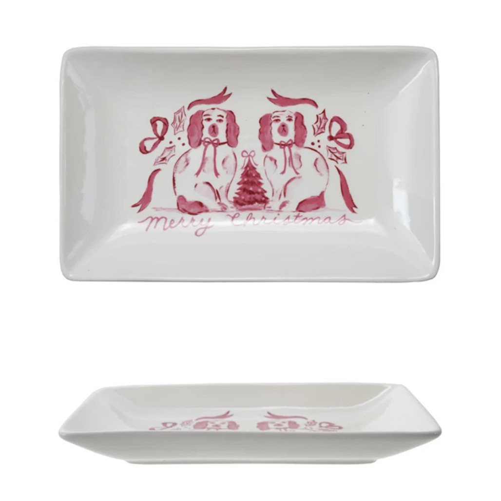 Pink Staffordshire Dogs Dish 8" | The Shops at Colonial Williamsburg
