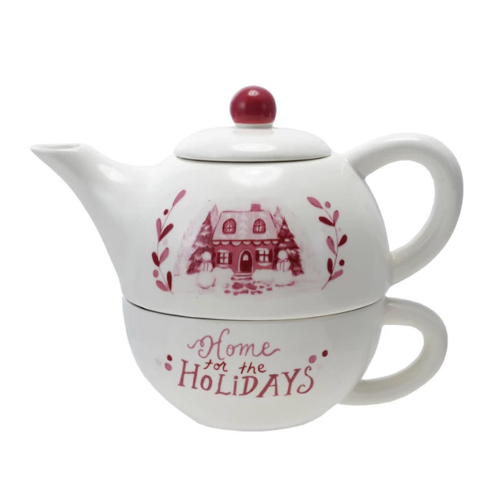 Pink Staffordshire Dogs Tea for One | The Shops at Colonial Williamsburg