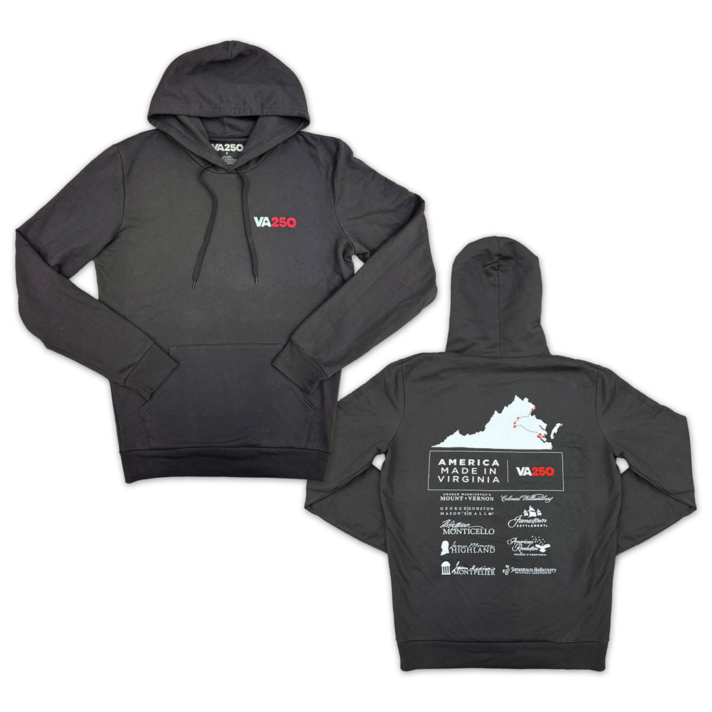 VA250 Historic Museums Collaboration Adult Grey Hoodie