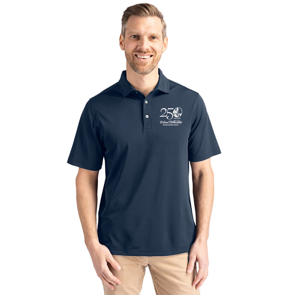 Colonial Williamsburg 250th Anniversary Cutter & Buck Virtue Eco Pique Adult Polo | The Shops at Colonial Williamsburg Colonial Williamsburg 250th Anniversary Cutter & Buck Virtue Eco Pique Adult Polo | The Shops at Colonial Williamsburg