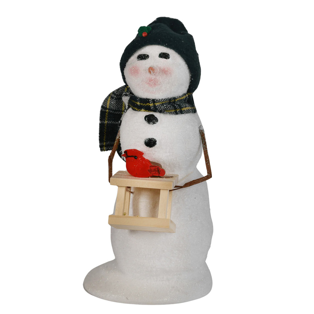 Byers' Choice Snowman with Bird Feeder & Cardinal | The Shops at Colonial Williamsburg