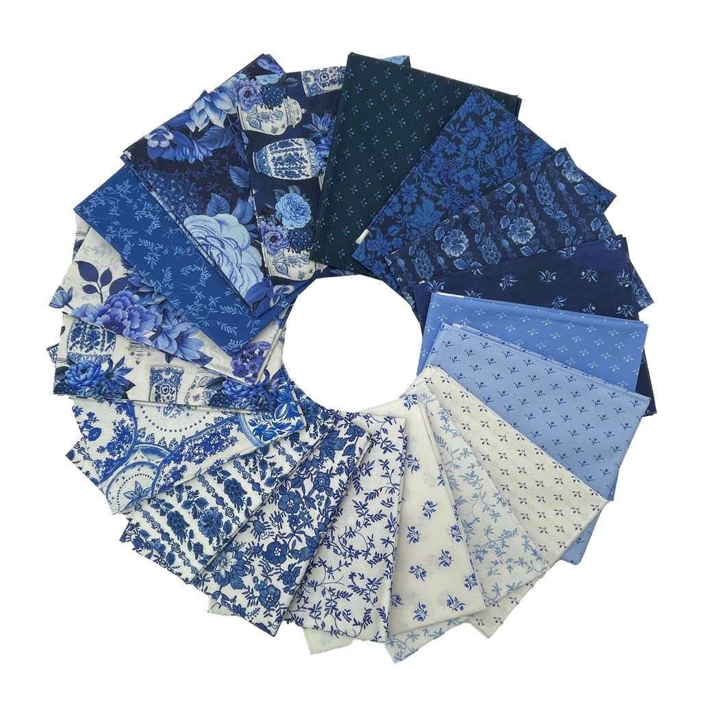 China Blue Fat Quarter Bundle by Windham Fabrics