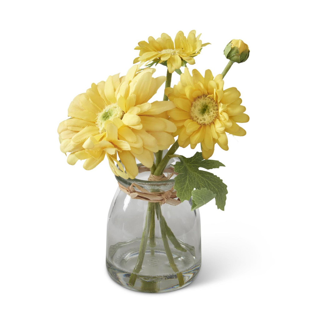 Yellow Daisy Floral Arrangement in a Vase 7" | The Shops at Colonial Williamsburg