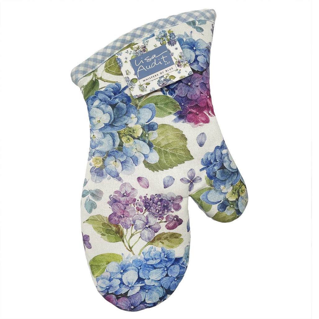 Blue Hydrangea Floral Toss Oven Mitt | The Shops at Colonial Williamsburg