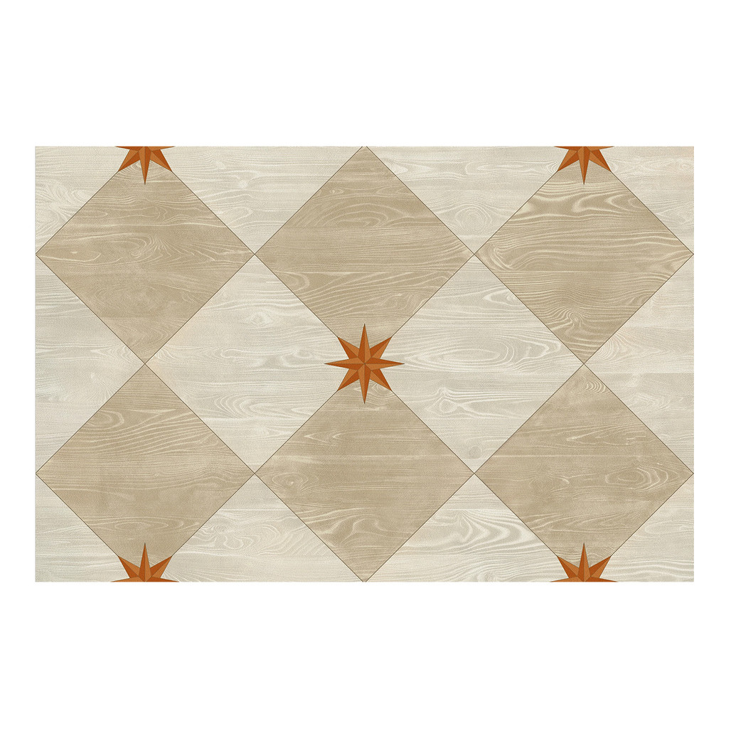 WILLIAMSBURG Compass Diamond "Gala at the Garden" Vintage Vinyl Floorcloth | The Shops at Colonial Williamsburg