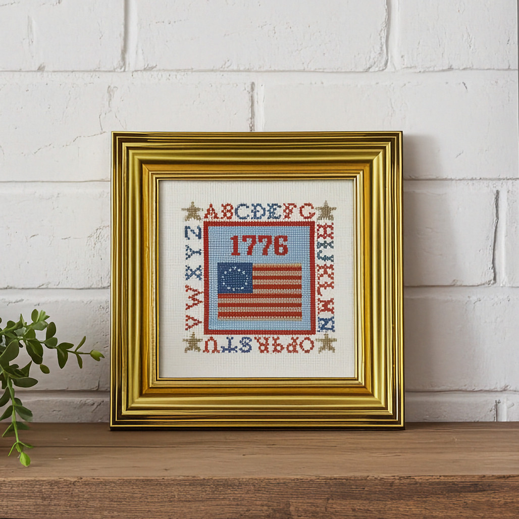 1776 Colonial Flag Sampler Counted Cross Stitch Kit