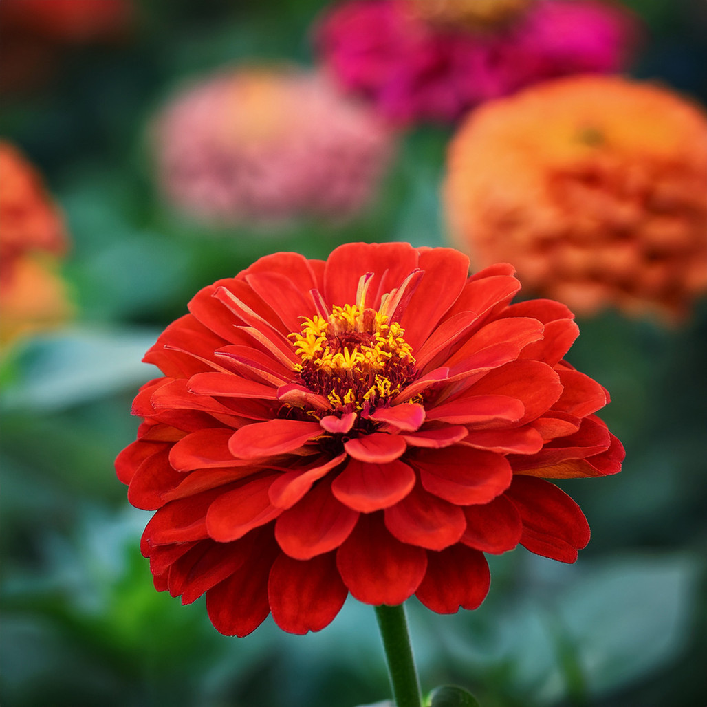 Heirloom Zinnia Seeds - Scarlet King (California Giant)