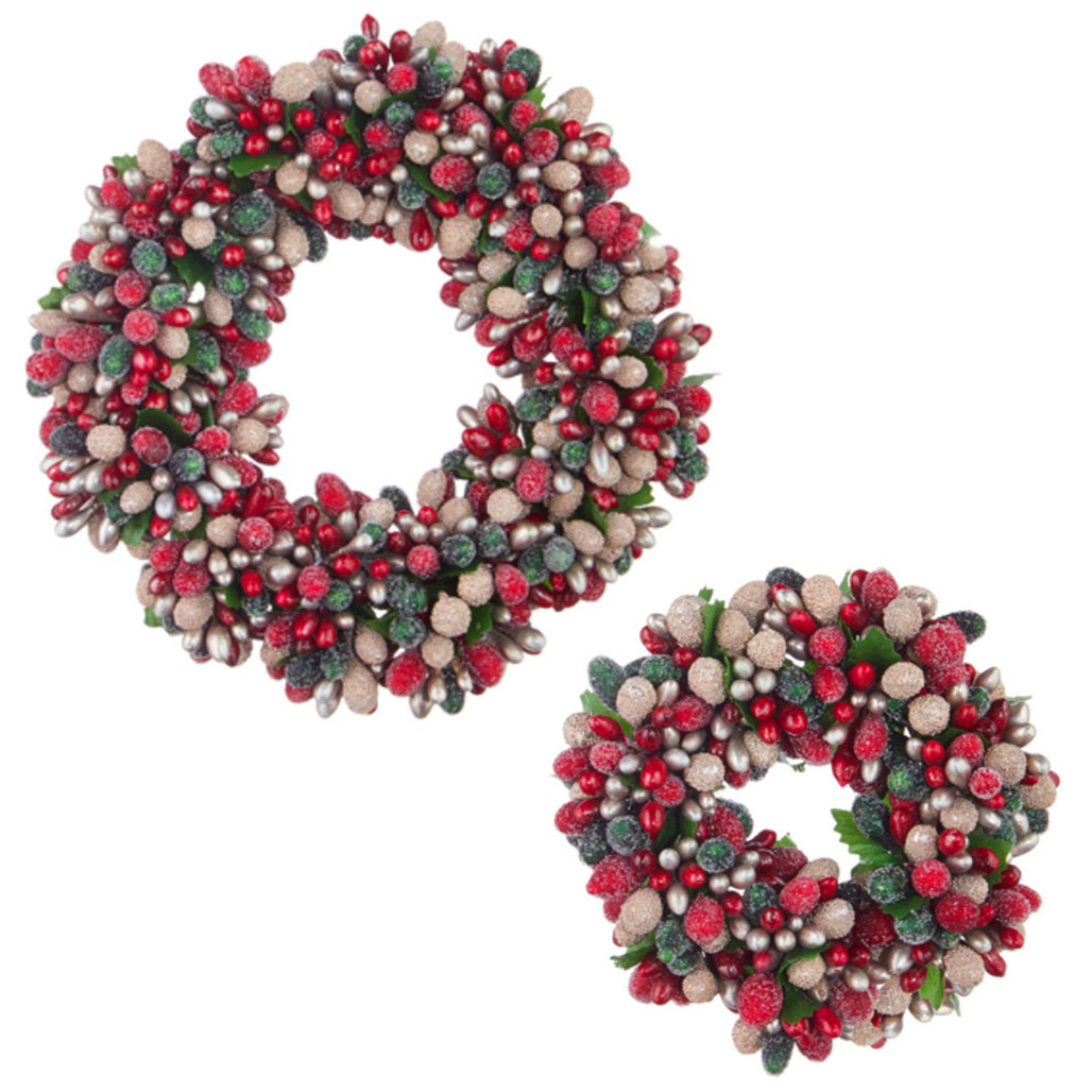 Red, Green & Champagne Berries Candle Ring | The Shops at Colonial Williamsburg