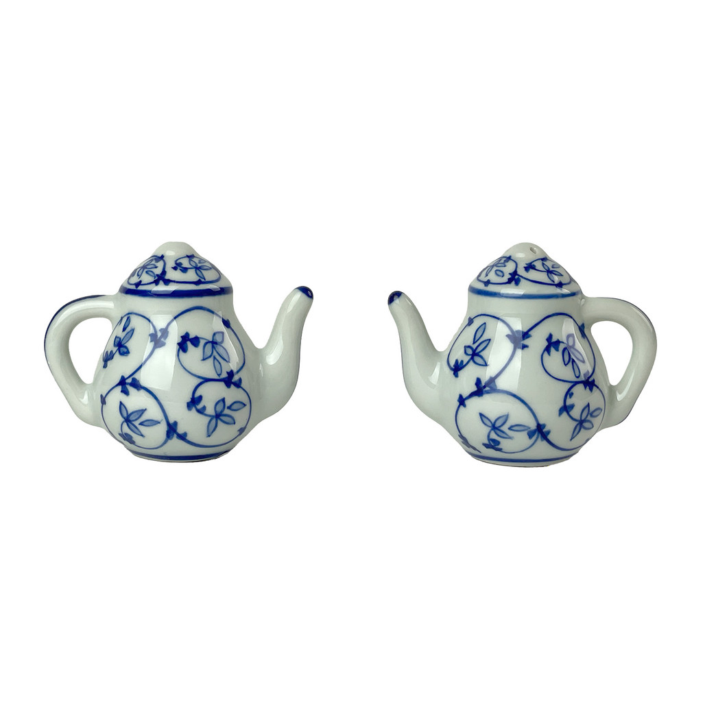 Blue and White Porcelain Teapot Salt & Pepper Shakers Set | The Shops at Colonial Williamsburg