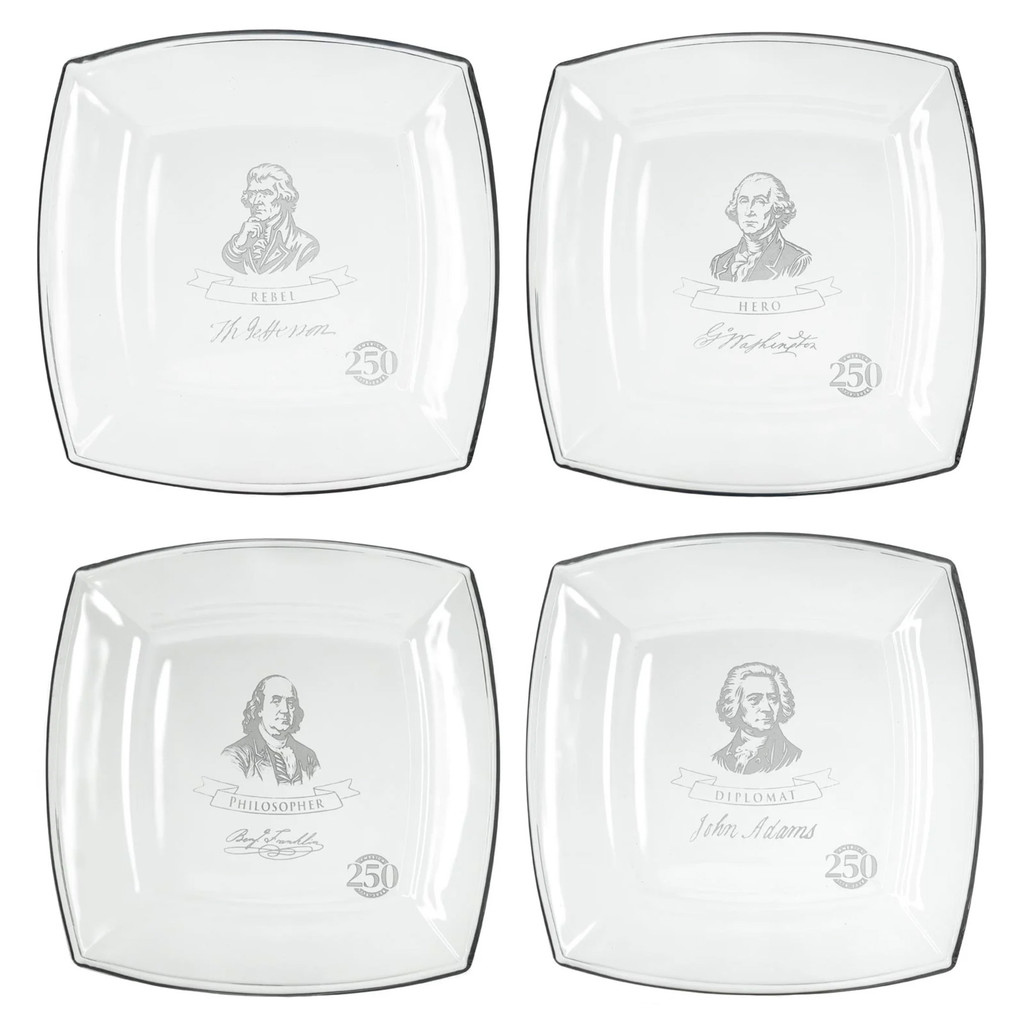 Founding Fathers Commemorative Glass Plates Set | The Shops at Colonial Williamsburg