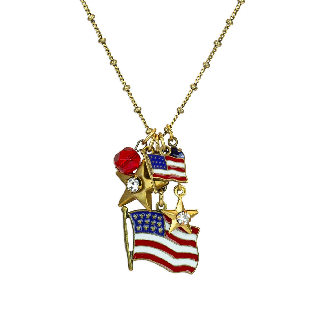 Stars & Stripes USA Flag Jumble Charm Necklace | The Shops at Colonial Williamsburg
