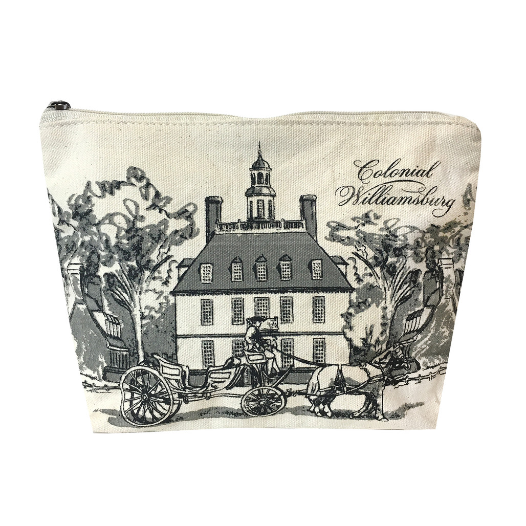 Colonial Williamsburg Governor's Palace Canvas Zippered Pouch | The Shops at Colonial Williamsburg