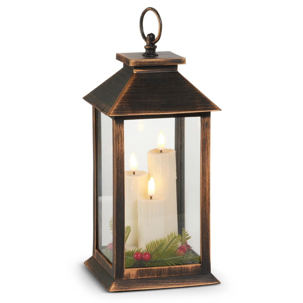 Lantern with Candles & Greenery | The Shops at Colonial Williamsburg