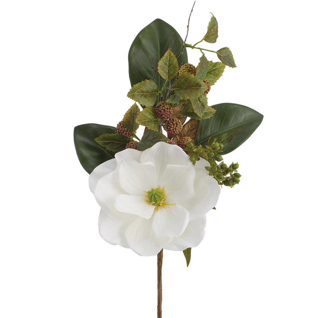 White Magnolia and Globe Thistle Pick 18"H | The Shops at Colonial Williamsburg