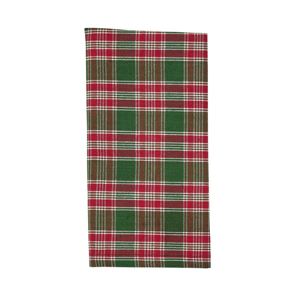 WILLIAMSBURG Boxwood & Pine Plaid Napkin | The Shops at Colonial Williamsburg