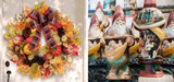 Picture of Fall Wreath and Vaillancourt Chalkware Santa