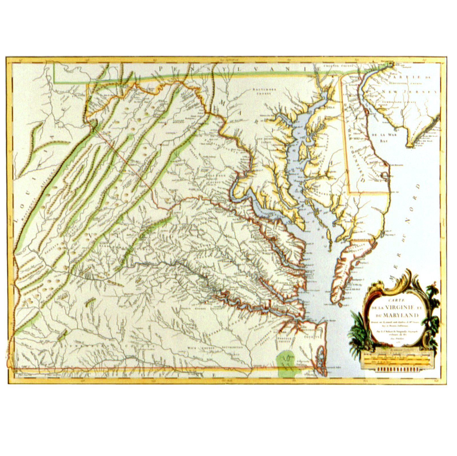 Map of Virginia and Maryland 1755