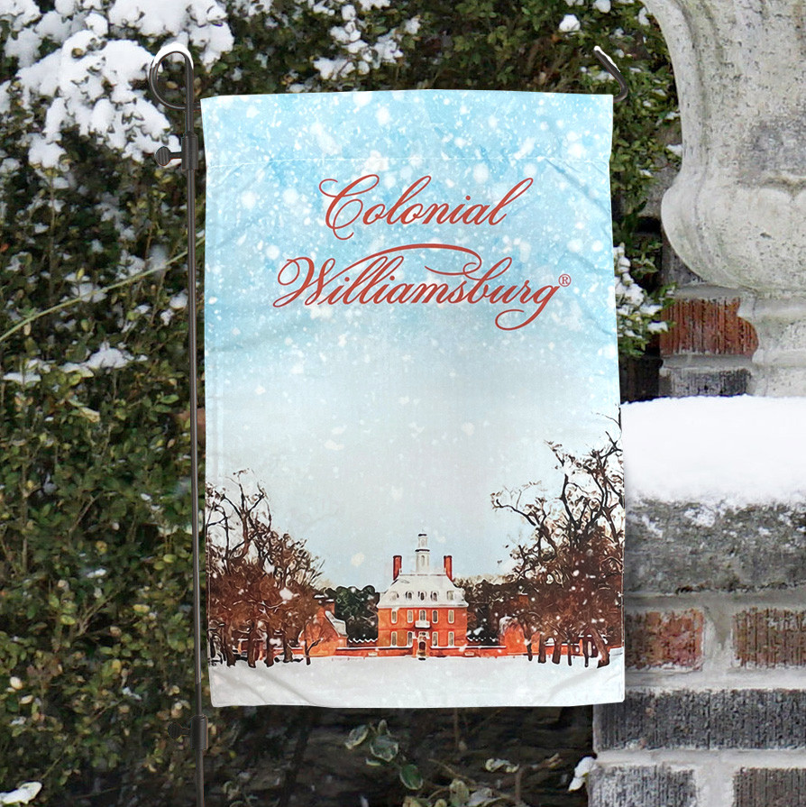Colonial Williamsburg Palace in Snow Garden Flag