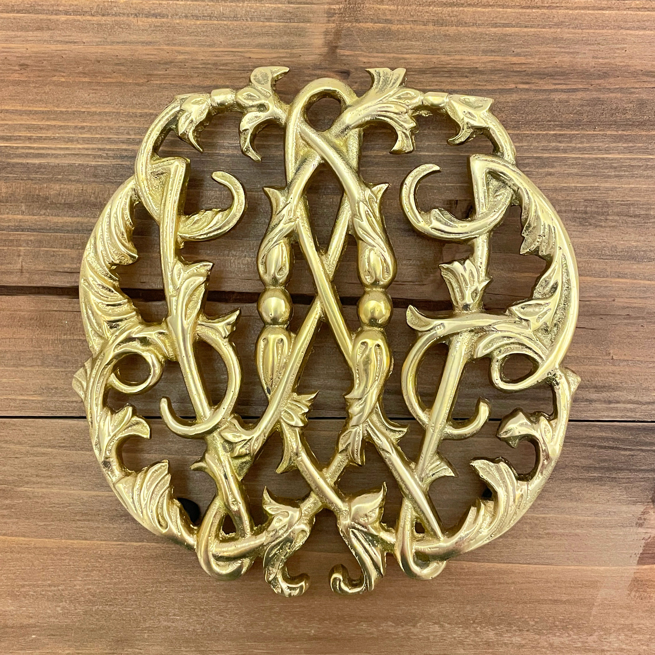 Colonial Williamsburg Cypher Brass Trivet