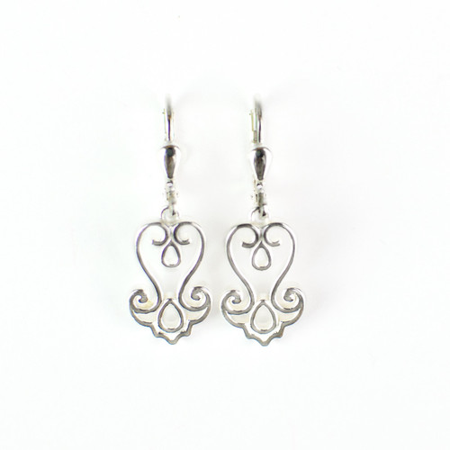 Baroque Filigree Drop Sterling Silver Earrings | The Shops at Colonial Williamsburg