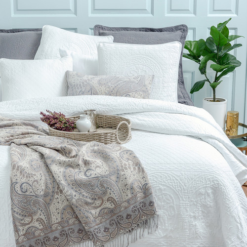 William and Mary White Bedding Collection | The Shops at Colonial Williamsburg