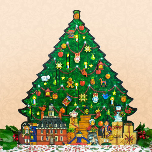 Wood Christmas Tree Advent Calendar Wood Christmas Tree Advent Calendar