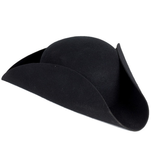 Men's Cocked Black "Tricorn" Hat | The Shops at Colonial Williamsburg