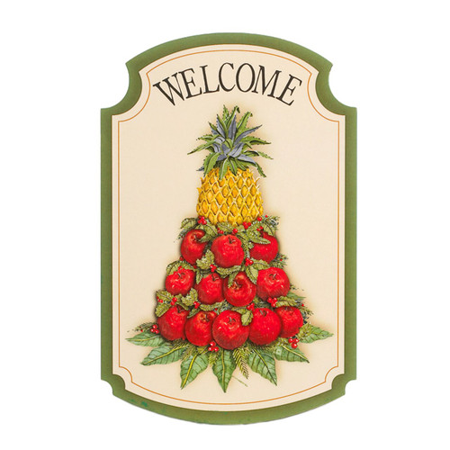 Small Apple Cone Welcome Plaque
