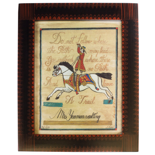 "Mrs. Yeaman Vaulting" Fraktur Framed Art Print by Susan Daul | The Shops at Colonial Williamsburg