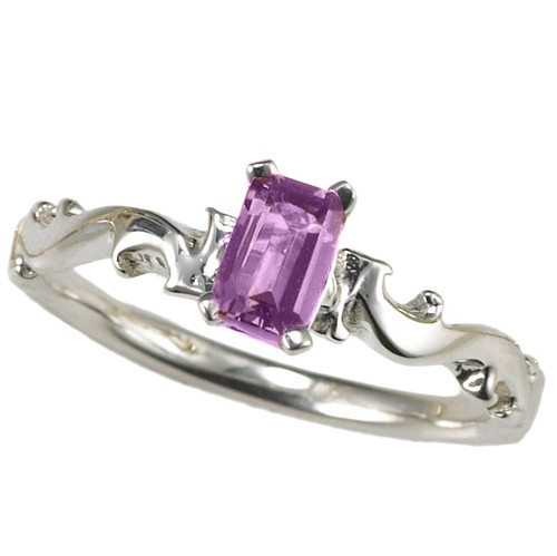 Purple Amethyst Sterling Silver Scroll Ring | The Shops at Colonial Williamsburg