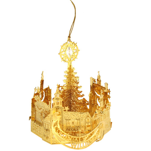 Williamsburg Tree Lighting 3D Brass Ornament | The Shops at Colonial Williamsburg