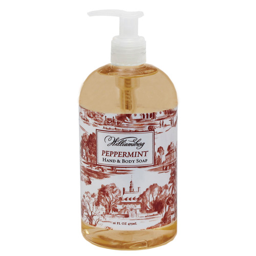Peppermint Red Toile Pump Soap | The Shops at Colonial Williamsburg