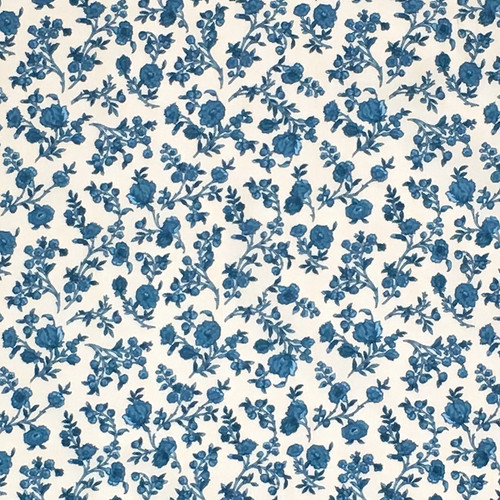 Hamilton Floral Blue Fabric | The Shops at Colonial Williamsburg