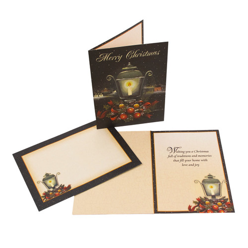 Karen Cruden Festive Lamp Post Boxed Christmas Cards | The Shops at Colonial Williamsburg