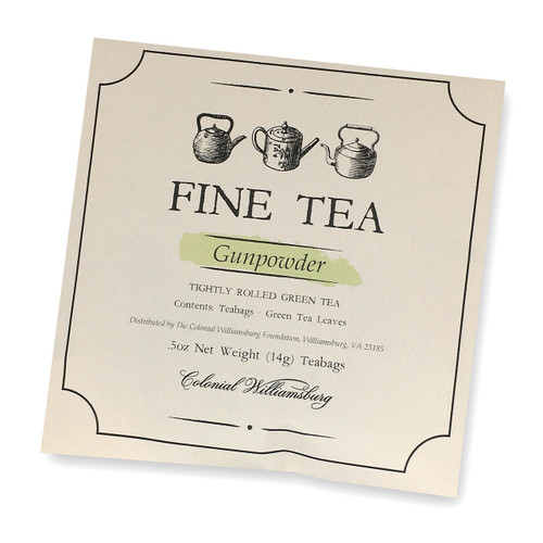 Colonial Williamsburg Gunpowder Tea Sachets | The Shops at Colonial Williamsburg