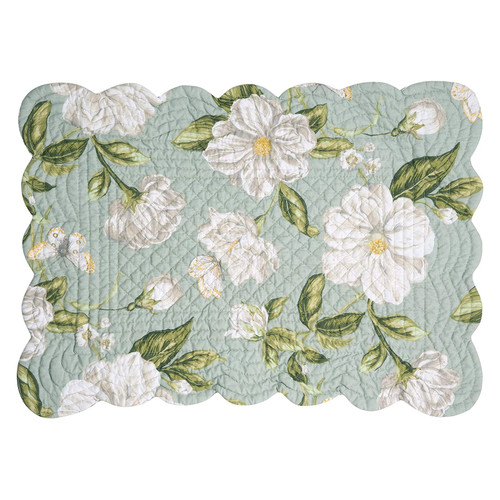 WILLIAMSBURG Magnolia Garden Rectangular Placemat - top side | The Shops at Colonial Williamsburg