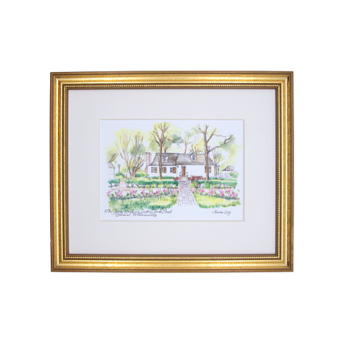 George Jackson Garden by Marcia Long Framed Giclee Art Print | The Shops at Colonial Williamsburg