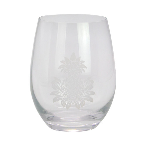 Pineapple Etched Stemless Wine Glass | The Shops at Colonial Williamsburg